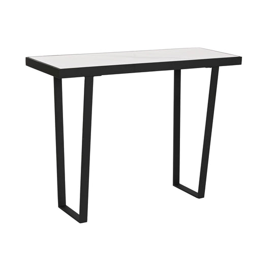 Console Home ESPRIT White Black Metal 100 x 35 x 75 cm Home ESPRIT