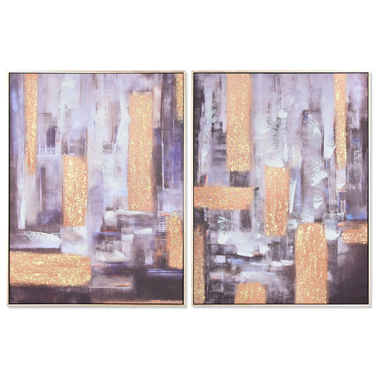 Painting Home ESPRIT Abstract Modern 62 x 4,5 x 82 cm (2 Units)