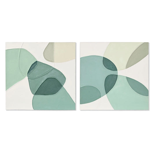 Painting Home ESPRIT Abstract Urban 100 x 3,7 x 100 cm (2 Units) Home ESPRIT