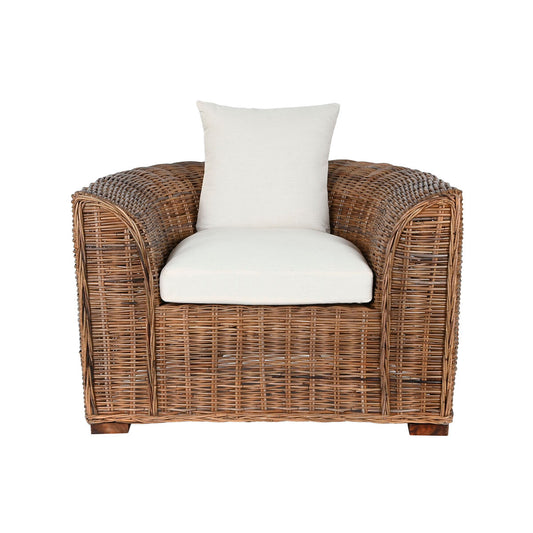 Armchair Home ESPRIT Natural Dark brown 100 x 85 x 68 cm Home ESPRIT