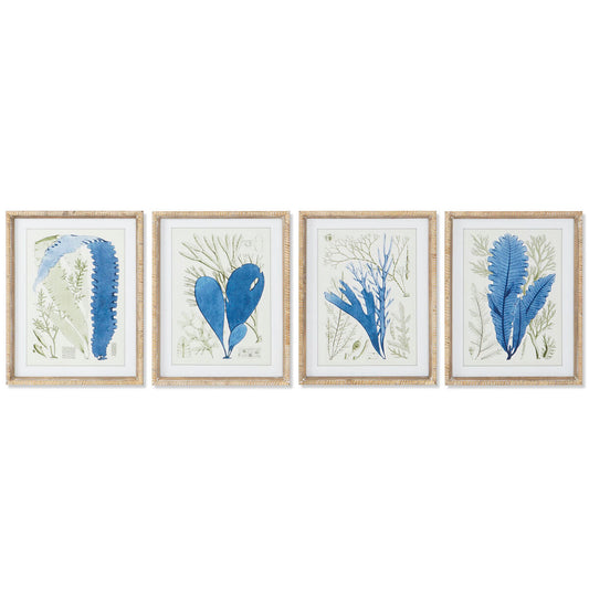 Painting Home ESPRIT Mediterranean 35 x 2,5 x 45 cm (4 Units) Home ESPRIT