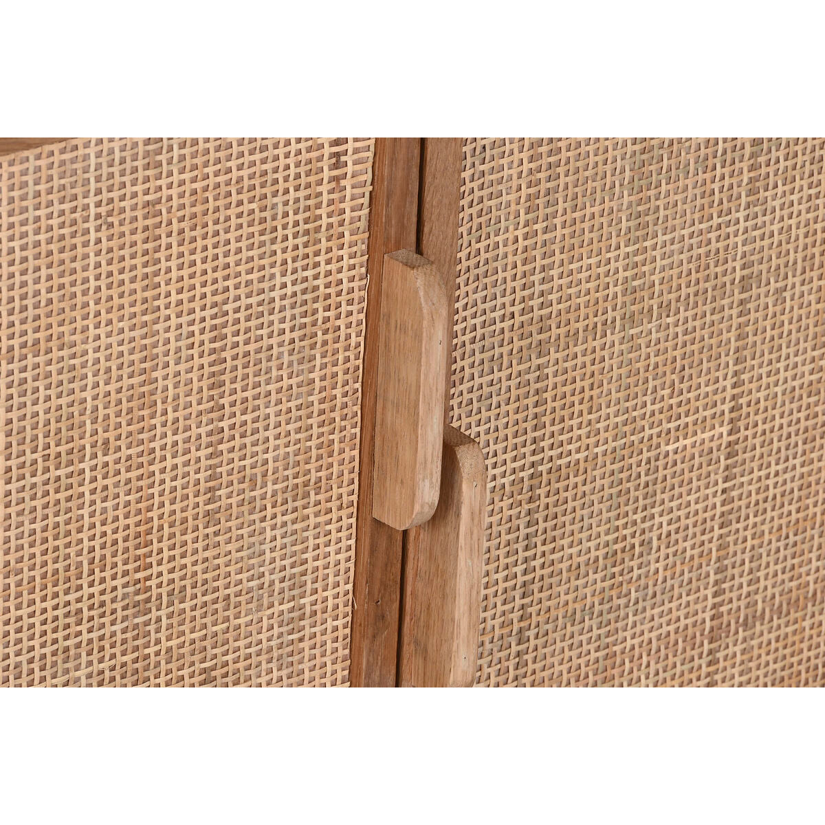 TV furniture Home ESPRIT Natural Rattan Oak 157 x 40 x 46 cm