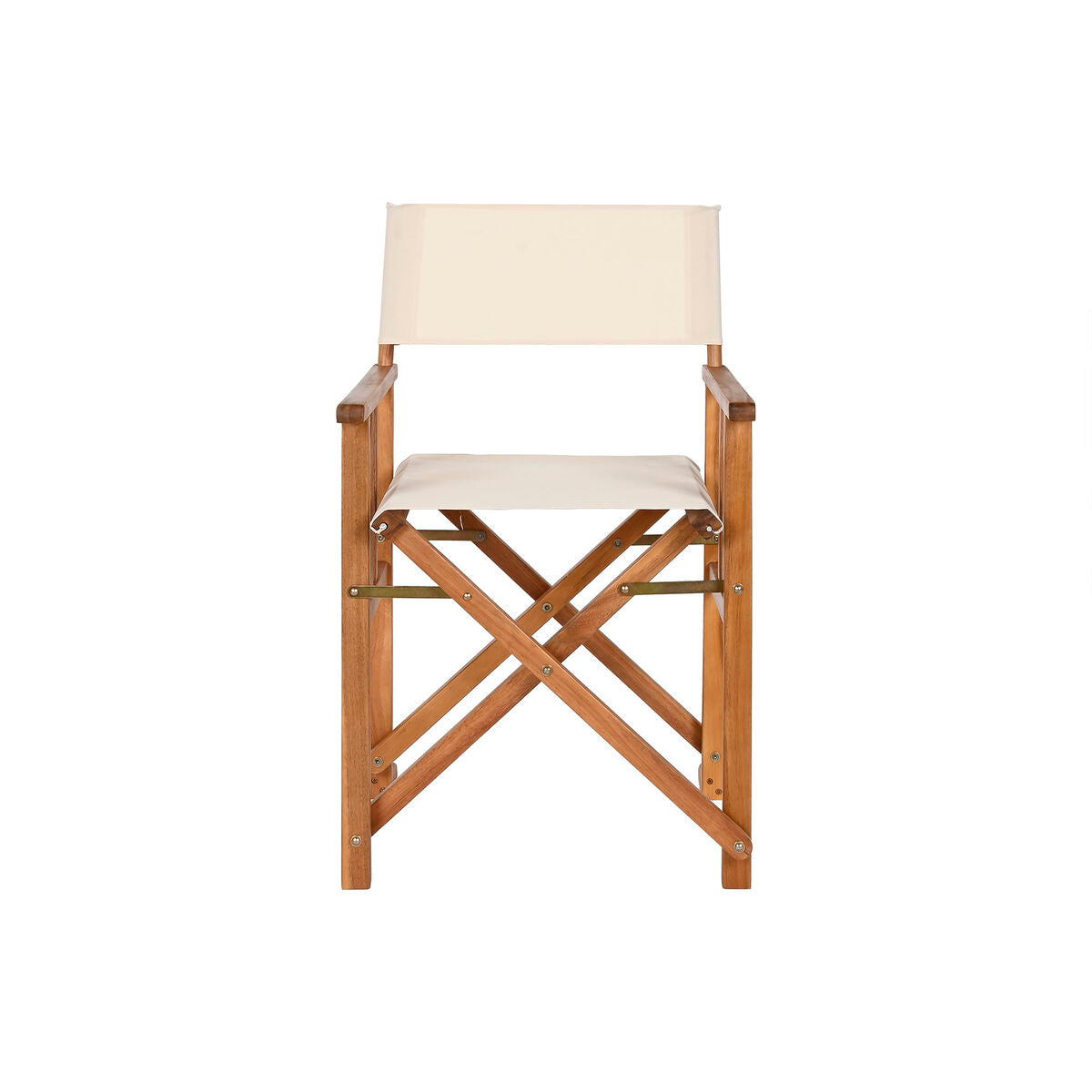 Garden chair Home ESPRIT White Brown Acacia 52 x 53 x 87 cm