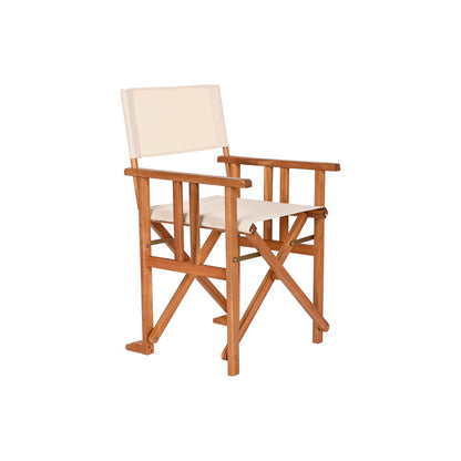 Garden chair Home ESPRIT White Brown Acacia 52 x 53 x 87 cm