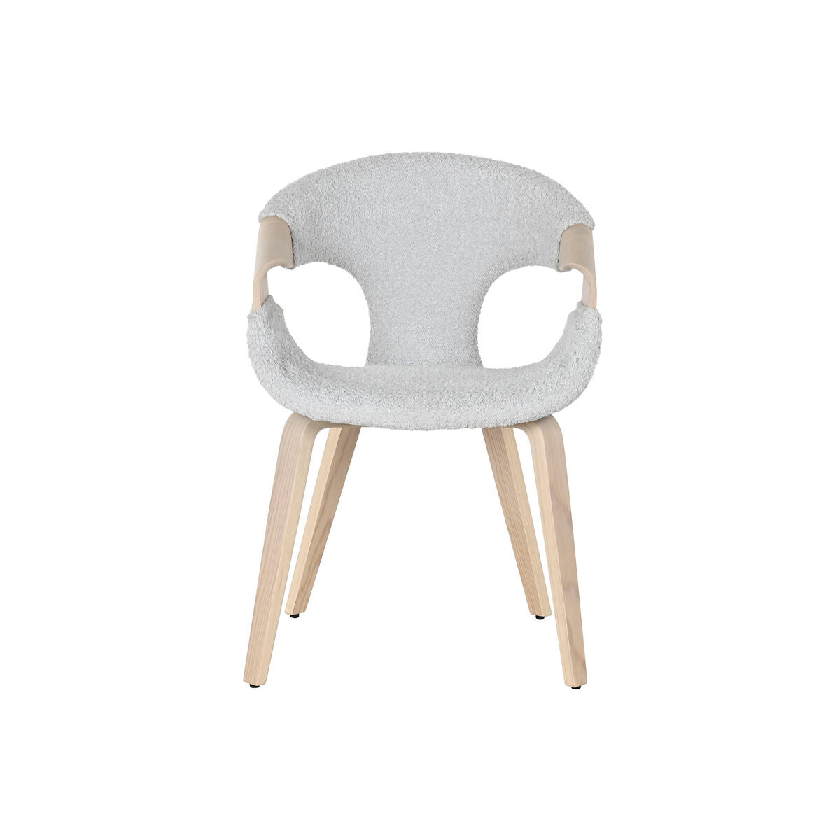 Dining Chair Home ESPRIT Grey Polyester Wood 55,5 x 67,5 x 80,5 cm