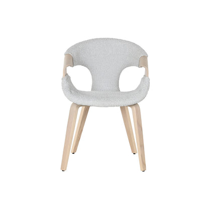 Dining Chair Home ESPRIT Grey Polyester Wood 55,5 x 67,5 x 80,5 cm