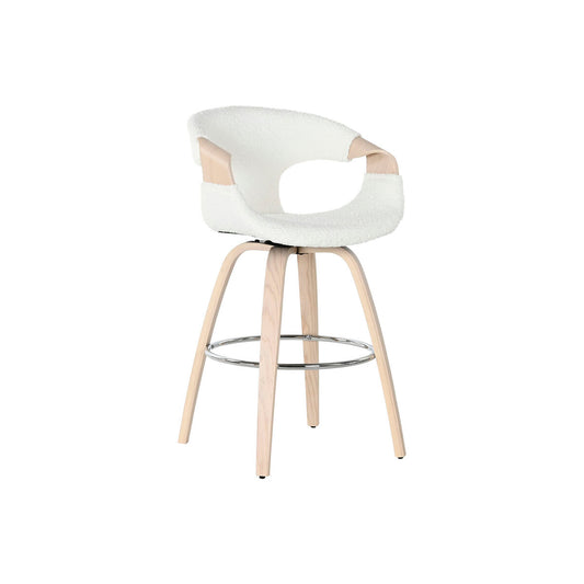 Stool Home ESPRIT White Wood 55,5 x 52,5 x 92,5 cm Home ESPRIT