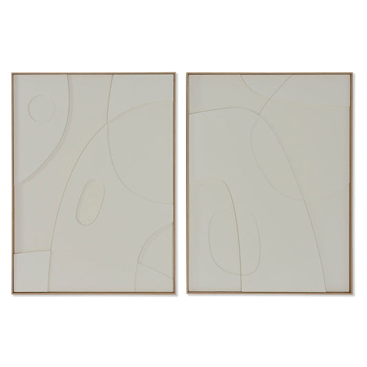 Painting Home ESPRIT Abstract Scandinavian 75 x 4 x 100 cm (2 Units) Home ESPRIT