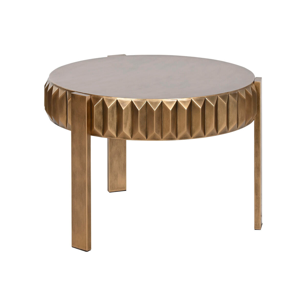 Small Side Table Home ESPRIT Golden Metal 62 x 62 x 50 cm