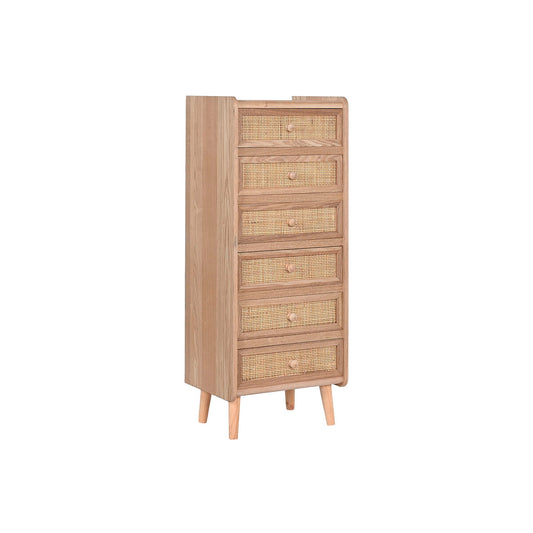 Chest of drawers Home ESPRIT Natural Rattan Paolownia wood 40 x 30 x 104 cm Home ESPRIT