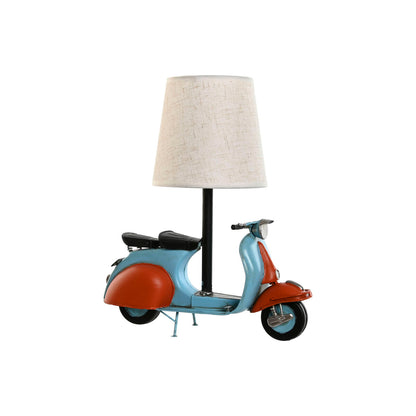 Desk lamp Home ESPRIT Blue Orange Linen Metal 31 x 15 x 34 cm Home ESPRIT