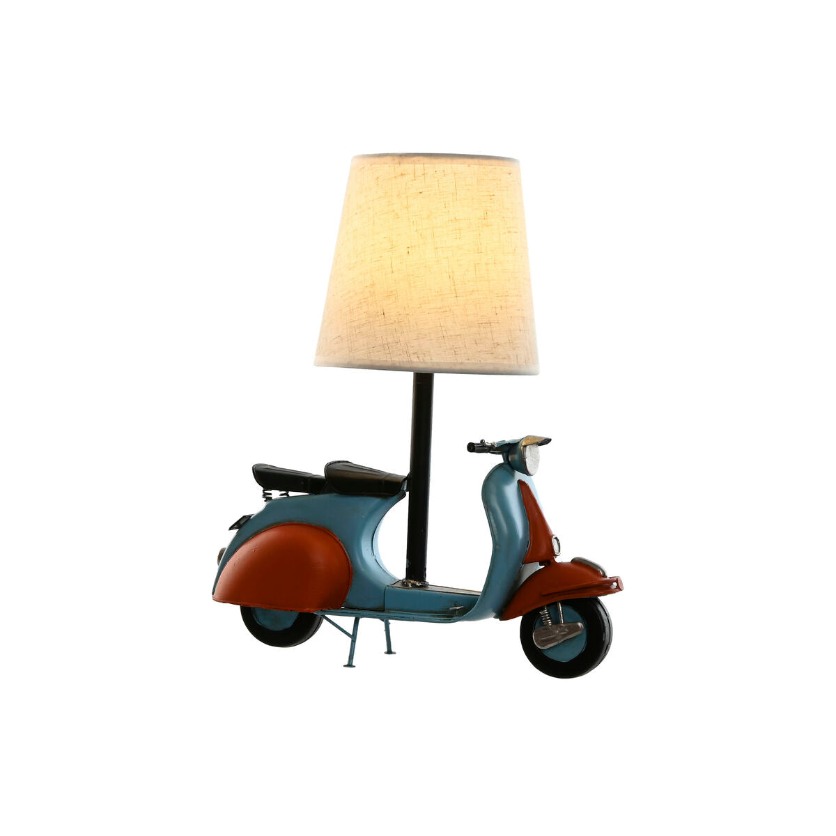 Desk lamp Home ESPRIT Blue Orange Linen Metal 31 x 15 x 34 cm Home ESPRIT