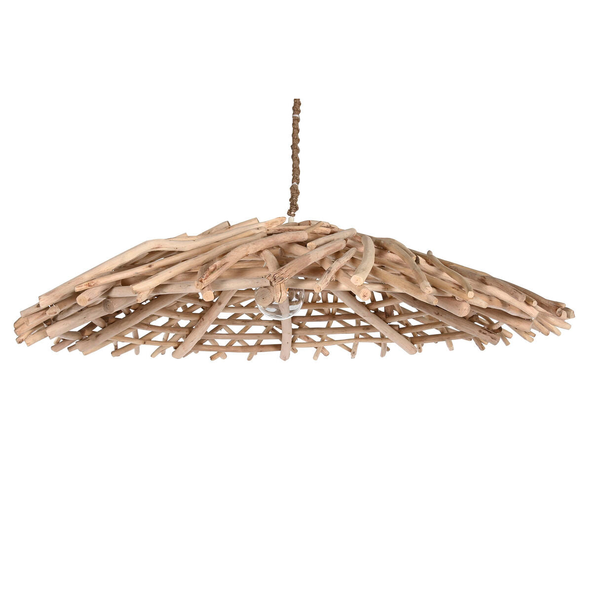 Ceiling Light Home ESPRIT Natural Wood Eucalyptus wood 50 W 100 x 100 x 18 cm