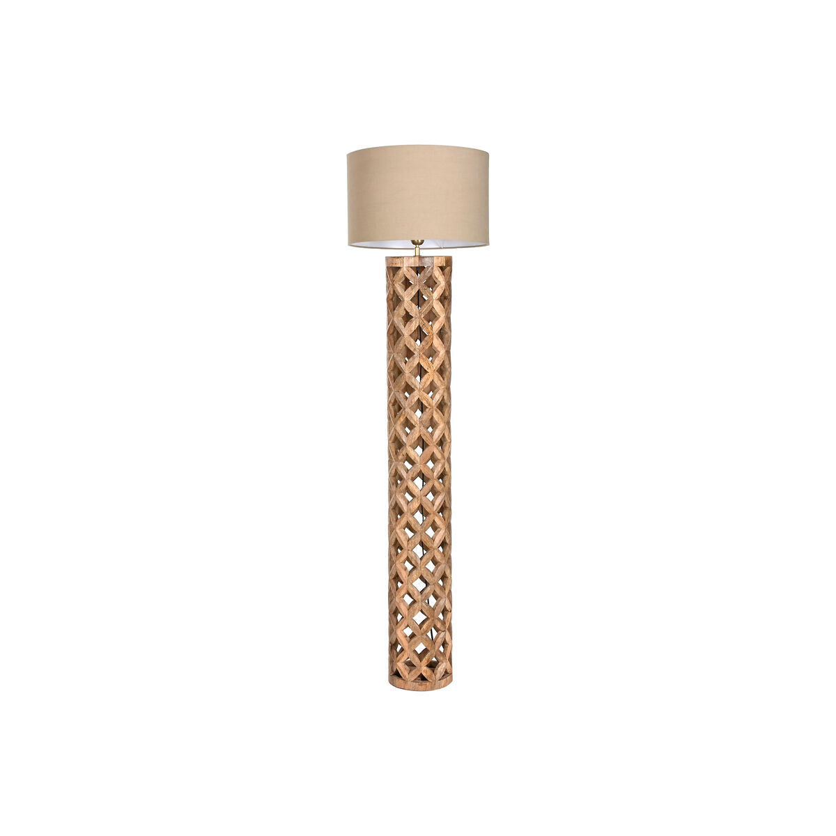 Floor Lamp Home ESPRIT Beige Natural Mango wood 220 V 41,5 x 41,5 x 158 cm