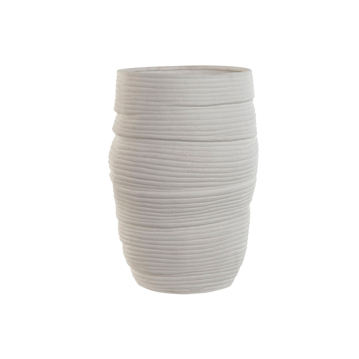 Vase Home ESPRIT White Ceramic 27 x 27 x 37 cm Home ESPRIT