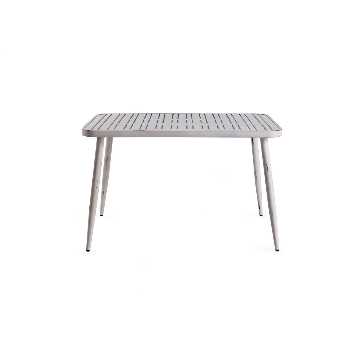 Dining Table Home ESPRIT White Aluminium 120 x 75 x 75 cm