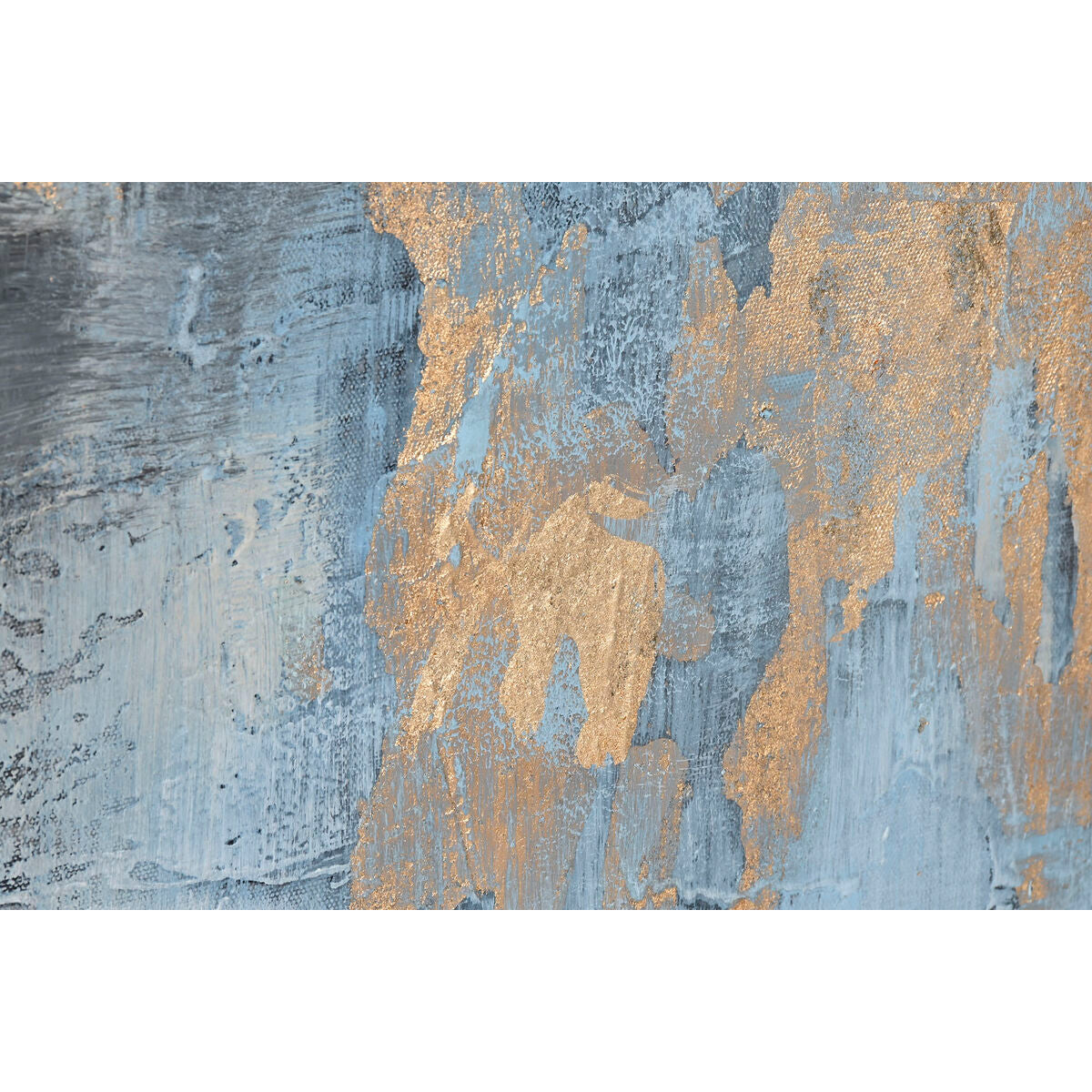 Painting Home ESPRIT Blue White Abstract Modern 187 x 3,8 x 126 cm