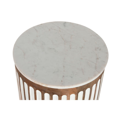 Side table Home ESPRIT White Natural 41 x 41 x 52 cm