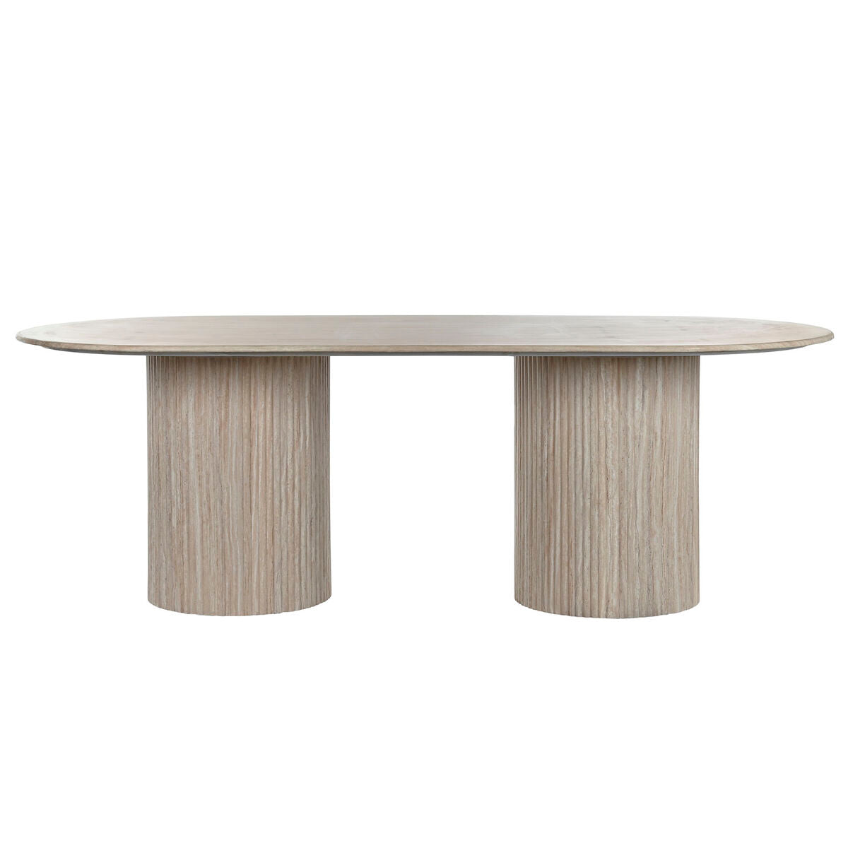 Dining Table Home ESPRIT White Beige Granite MDF Wood 220 x 100 x 75 cm