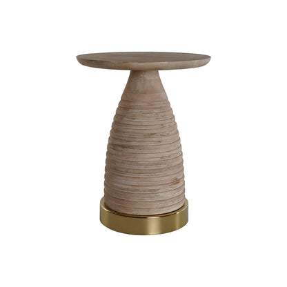 Side table Home ESPRIT Golden Natural Wood Metal 41 x 41 x 53 cm