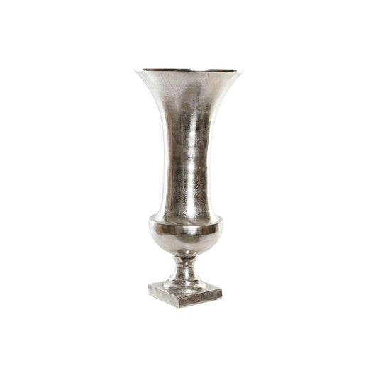 Vase Home ESPRIT Silver Aluminium Modern Wineglass 28,5 X 28,5 X 61,5 cm