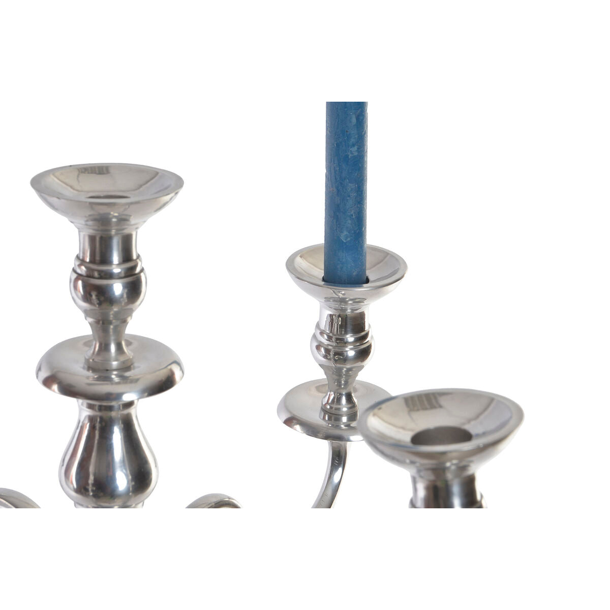 Candle Holder Home ESPRIT Silver Aluminium Chromed 42 x 42 x 70 cm