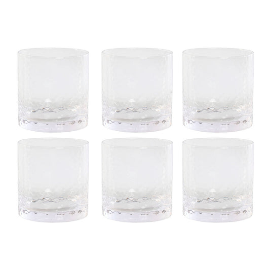 Set of glasses Home ESPRIT Transparent Crystal With relief (6 Units) Home ESPRIT