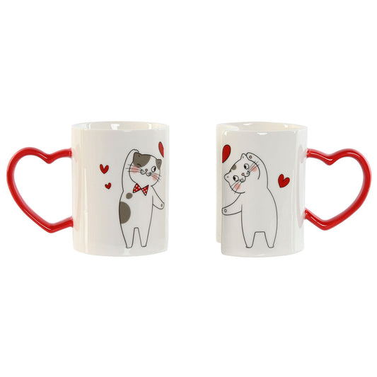 2 Piece Mug Set Home ESPRIT Love White Red Cats Home ESPRIT