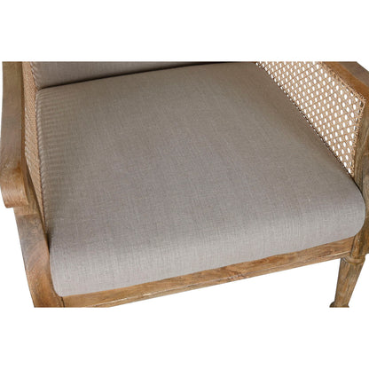 Armchair Home ESPRIT White Natural Mango wood 70 x 75 x 83 cm