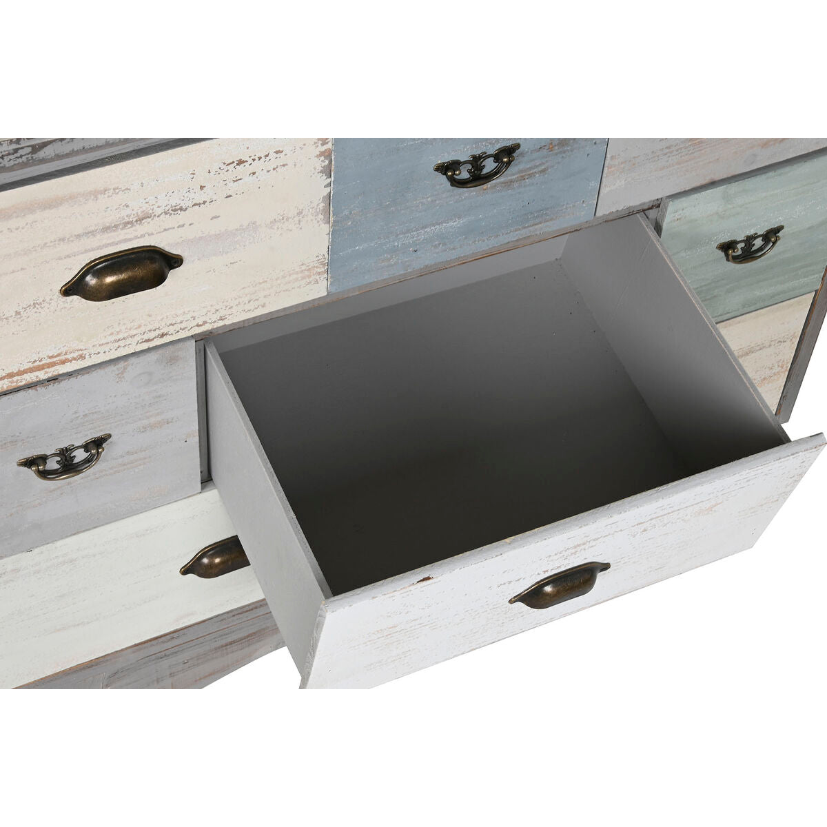 Chest of drawers Home ESPRIT Grey Multicolour Cottage 100 x 40 x 80 cm