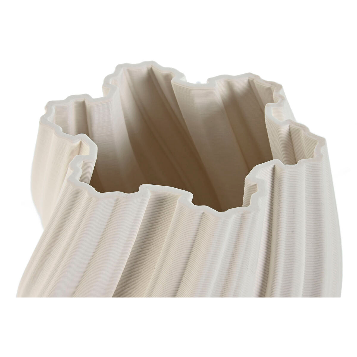 Vase Home ESPRIT White Stoneware Modern 19,5 X 19,5 X 23 cm