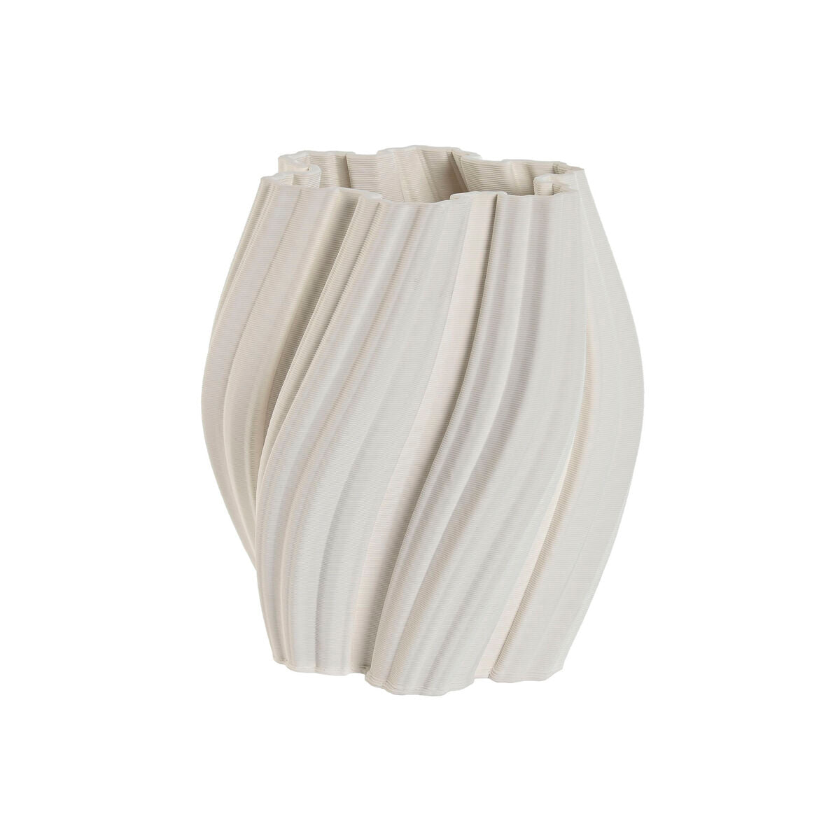 Vase Home ESPRIT White Stoneware Modern 19,5 X 19,5 X 23 cm