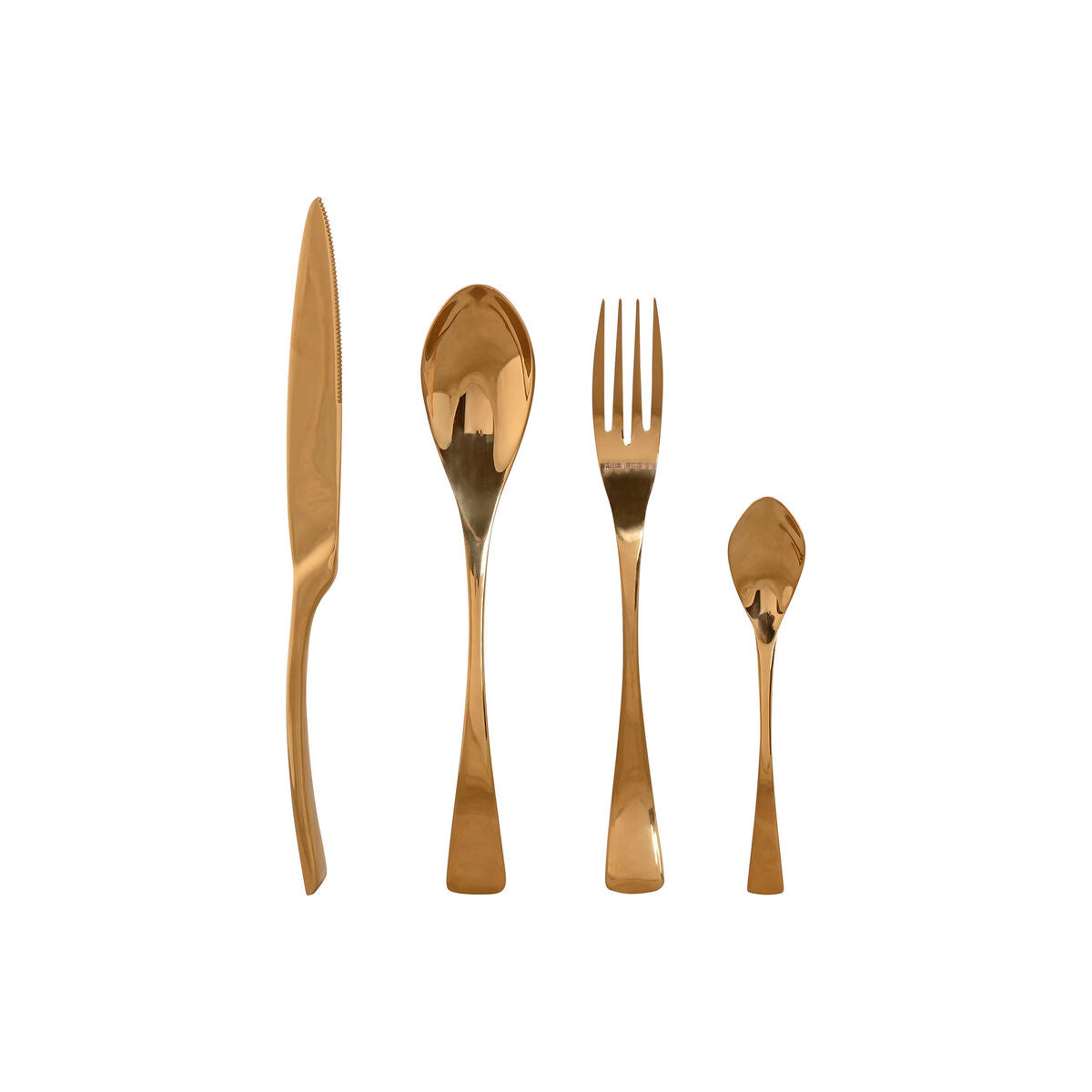 Cutlery Home ESPRIT Golden Stainless steel 2 x 1,5 x 25,5 cm 16 Pieces