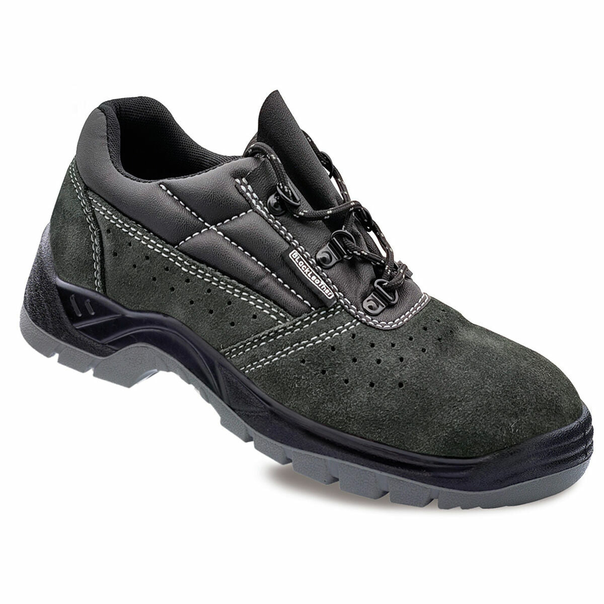 Safety shoes s1p src Blackleather Suede Grey BigBuy Fashion