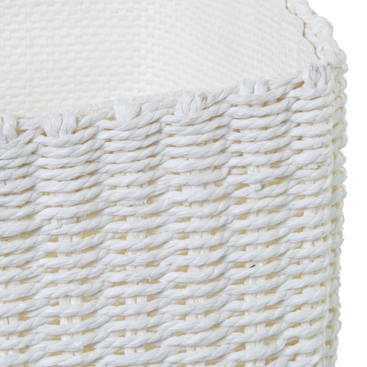 Set of Baskets Alexandra House Living 03817 White wicker Rattan Natural Fibre (3 Units)