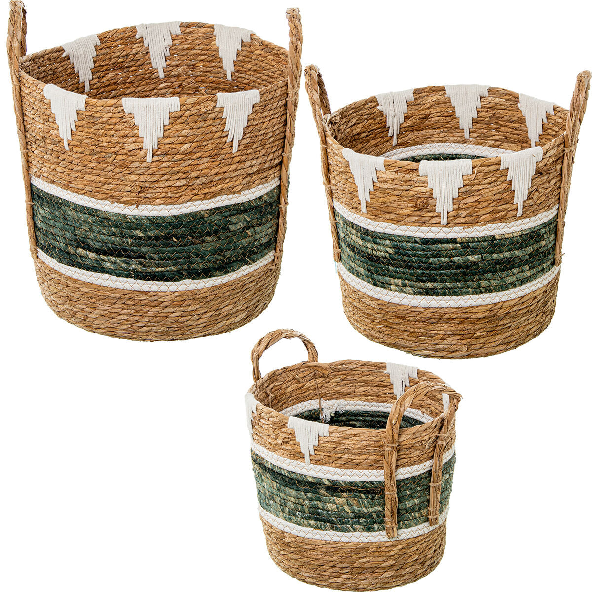 Set of Baskets Alexandra House Living 03840 Brown Wood wicker Rattan (3 Units)