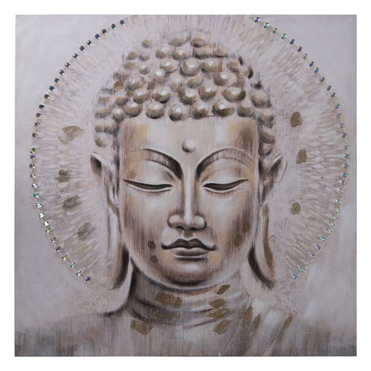 Painting Alexandra House Living Wood Buddha 100 x 100 x 3 cm