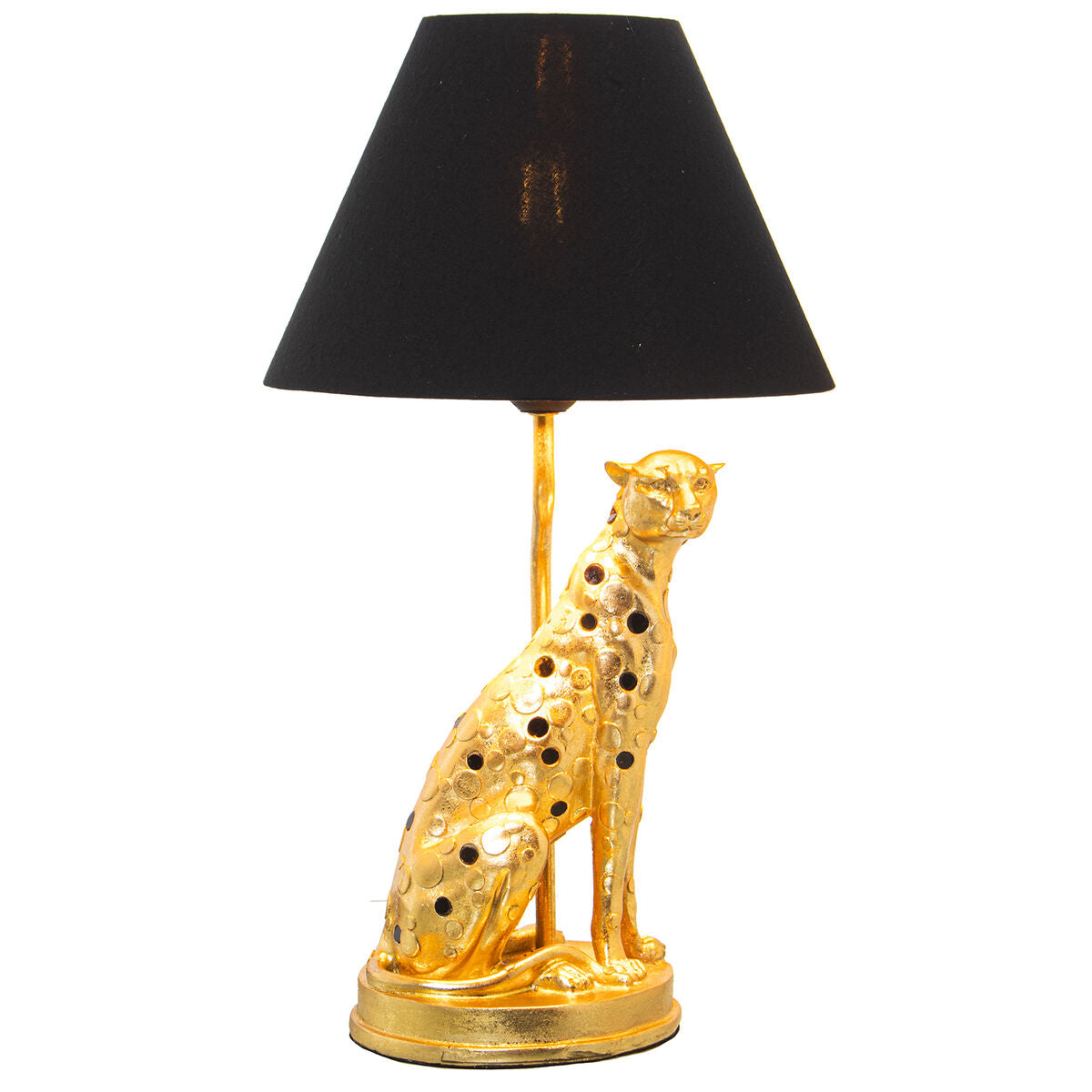 Desk lamp Alexandra House Living Black Gold Golden Plastic 40 W 26 x 46 x 2 cm Panther