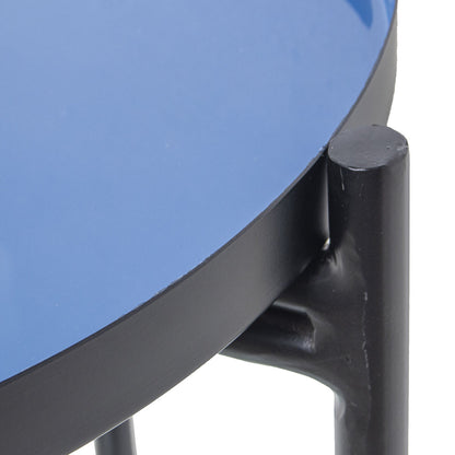 Side table Alexandra House Living Blue Black 50 x 52 x 50 cm