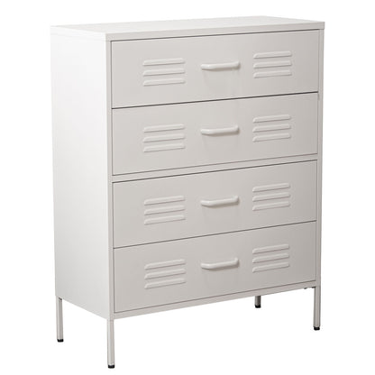 Chest of drawers Alexandra House Living White Metal 80 x 102 x 35 cm