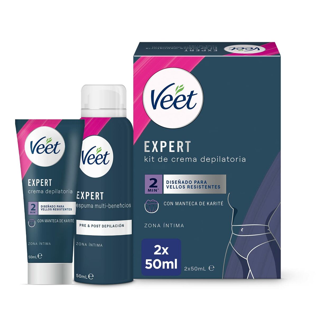 Shaving Set Veet Expert Depilation Bikini line/Intimate areas 2 Pieces