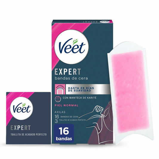 Body Hair Removal Strips Veet Expert Underarms (16 Units) Veet