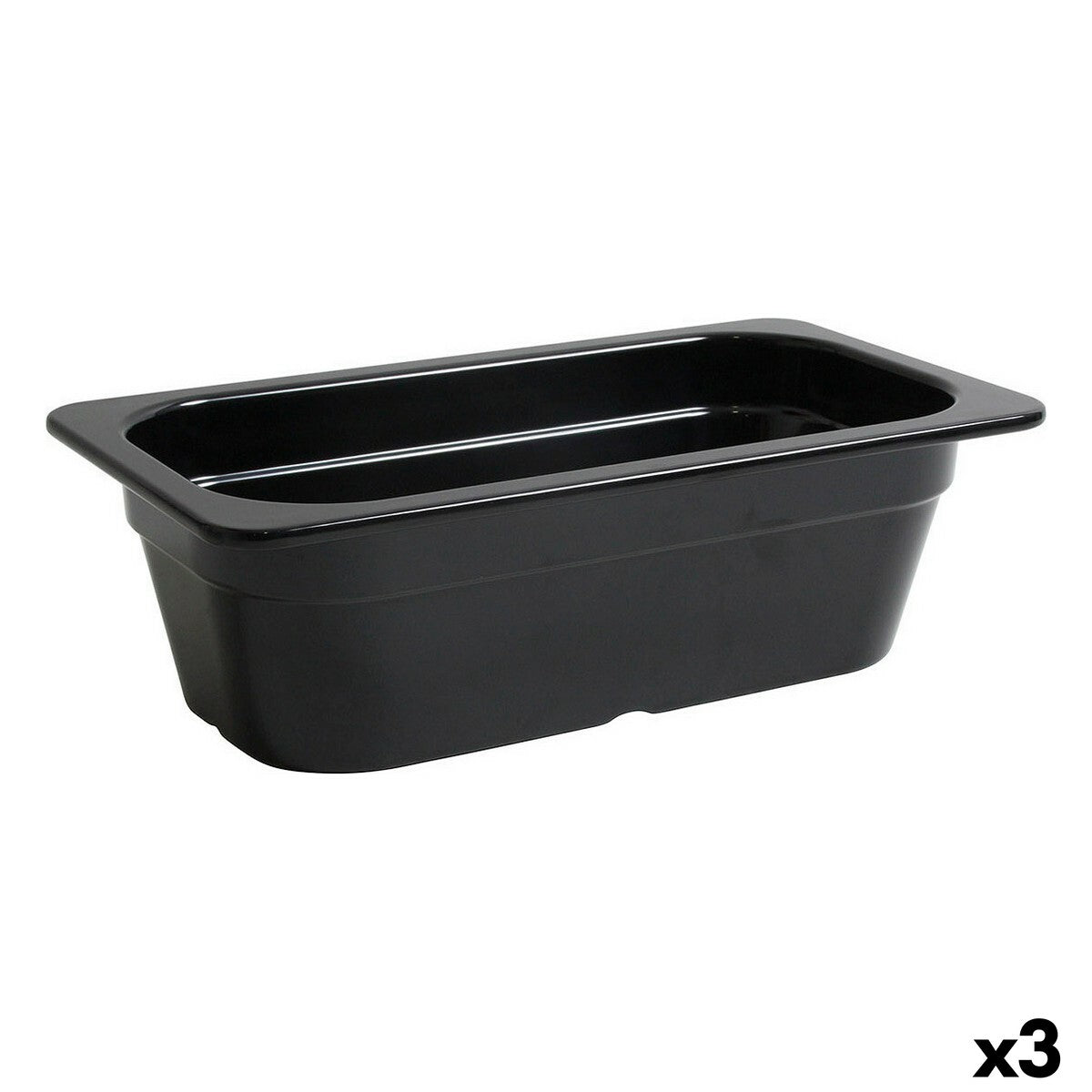 Serveringsfad Inde Black 32,5 x 17,6 x 10 cm (3 enheder)