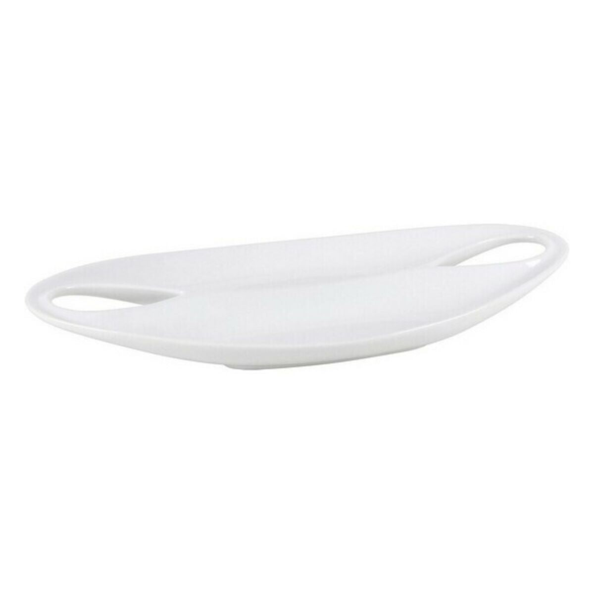 Bakke Etrusca dobbelt porcelæn hvid (36,5 x 18 x 4,5 cm)