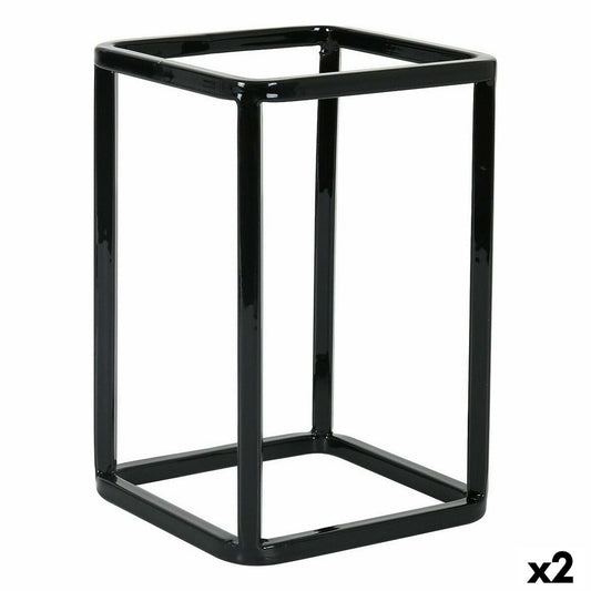 Holder Inde Multifunktionskurv Metal 12 x 12 x 18 cm (2 enheder)