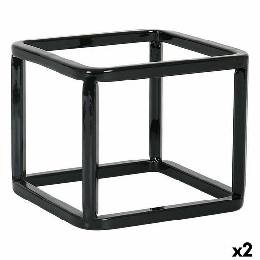 Holder Inde Multifunktionskurv Metal 12 x 12 x 10 cm (2 enheder)