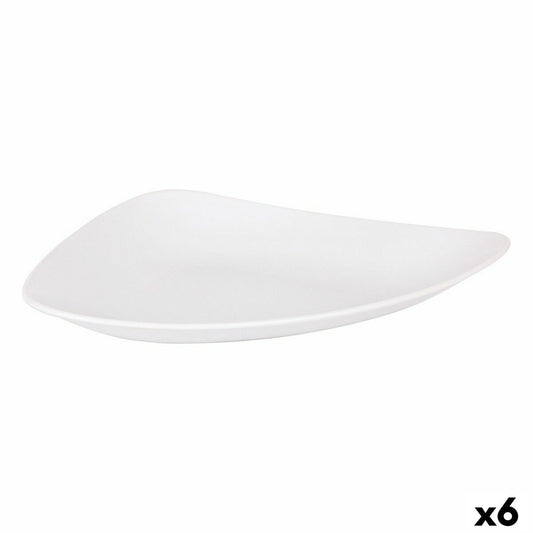 Flad tallerken Inde Vedone Porcelæn Hvid 31 x 25 x 4 cm (6 enheder)