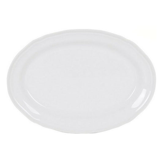 Serveringsfad Feuille Oval Porcelæn Hvid (28 x 20,5 cm)