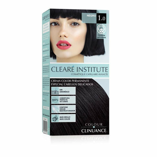 Permanent Colour Creme Clearé Institute Colour Clinuance Nº 1.0-negro Clearé Institute