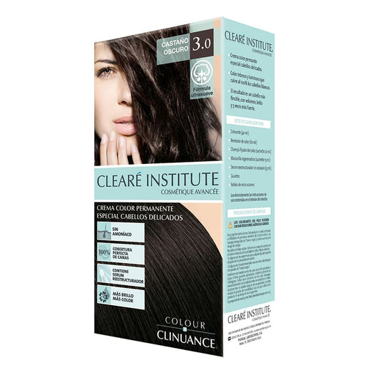 Permanent Colour Creme Clearé Institute Colour Clinuance Nº 3.0-castaño oscuro (1 Unit) Clearé Institute